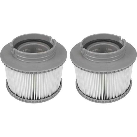 2er-Pack Poolfilterpatronen, Ersatz für aufblasbare Spa-Poolreinigungsfilterzubehör, einfach zu installierende antimikrobielle Spa-Filterpatrone (1/5)