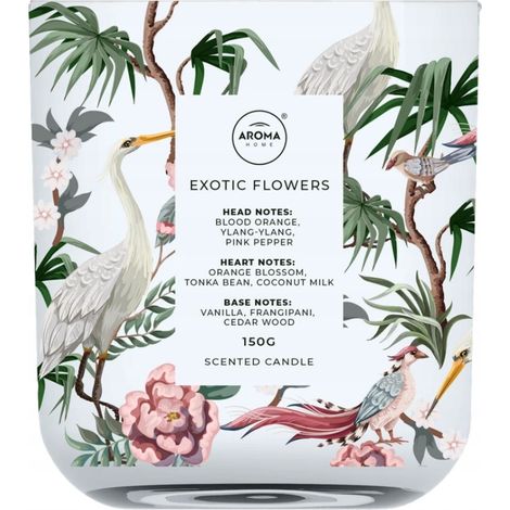 Aroma Home Duftkerze „Wild“ im Glas, exotische Blume, 150 g
