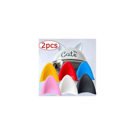 Casque de vélo,Décoration de casque de moto électrique oreilles de chat mignon,autocollants de style de voiture- pink[B93086] (1/4)