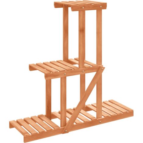 Portavaso per piante 81 x 25 x 755 cm in legno massello di abete marrone 020045217