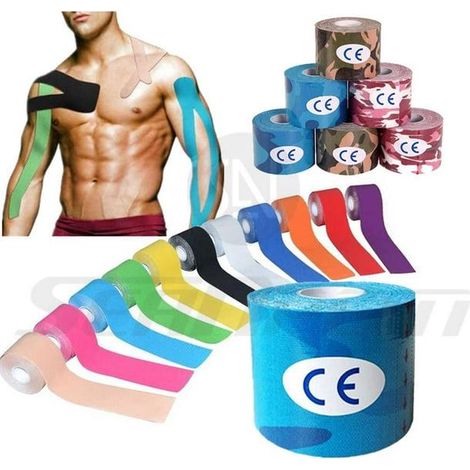 Bande de kinésiologie Adhésif antidouleur Meilleure aide thérapeutique pour le soutien musculaire Bandage sportif Résistant à l'eau