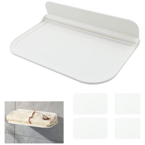 Étagère de Salle de Bain - Pas de perçage. pliable. étagère autocollante pour salle de bain. chambre à coucher. peut placer un routeur. des vêtements. des articles divers. 30 20 cm. 1 pièce (1/5)