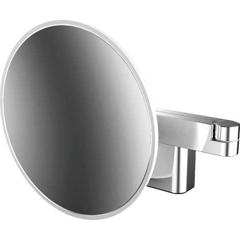 LED Miroir cosmétique et Rasage sur Bras Double Articulation, Miroir cosmétique Rond avec éclairage Mural, Miroir grossissant à intensité Variable (5 Compartiments) (1/5)