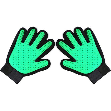 Gants de toilettage pour animaux, brosse anti-poils chat et chien, gants doux pour éliminer les poils sur chats à poils longs et courts, haute efficacité (1/5)