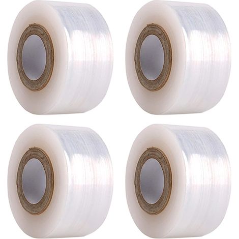 Lot de 4 rubans de greffage pour arbres fruitiers et plantes de jardin. Membrane extensible auto-adhésive en PE transparent pour la floriculture. (1/5)