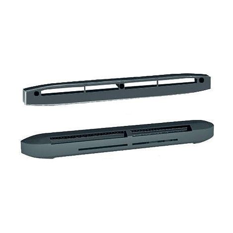 Anjos Ventilation – Entrée d'air hygroréglable acoustique Isola HY – Rallonge acoustique – Finition anthracite – Débit 6-45 m³/h – Dimensions 420x45x40mm