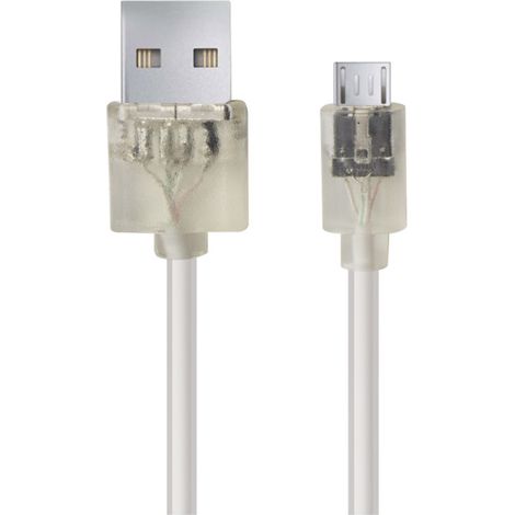 EB185W ESPERANZA MICRO-USB-2.0-KABEL AB M/M 1,5M WEISS TRANSPARENT