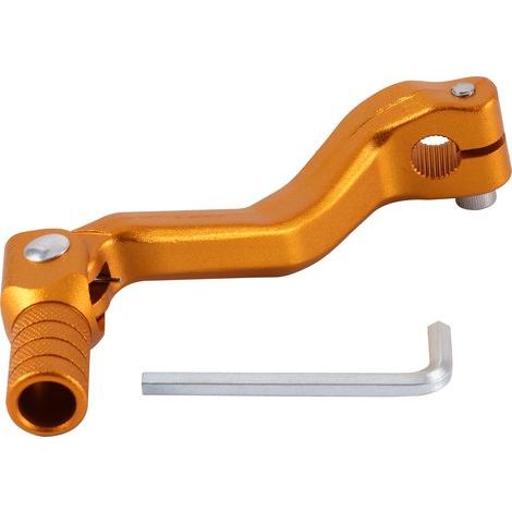 Kompatibel mit Huayang/Bosuer/Guizun 250cc Whiteboard Offroad-Motorrädern, goldfarbener CNC-gefräster, verstellbarer Schalthebel aus Aluminiumlegierung, leichtes Rennschalthebel-Zubehör. (1/4)