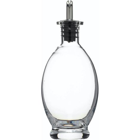 KitchenCraft World Of Flavours Aceitera/Vinagrera de Cristal con Dispensador Metálico 400 ml
