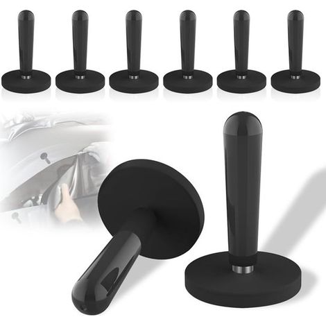 Allecto - Soporte magnético - 8 piezas - Capacidad de tracción de 7,5 kg - Ideal para envolver con film - Apto para coches - Imanes potentes (1/5)