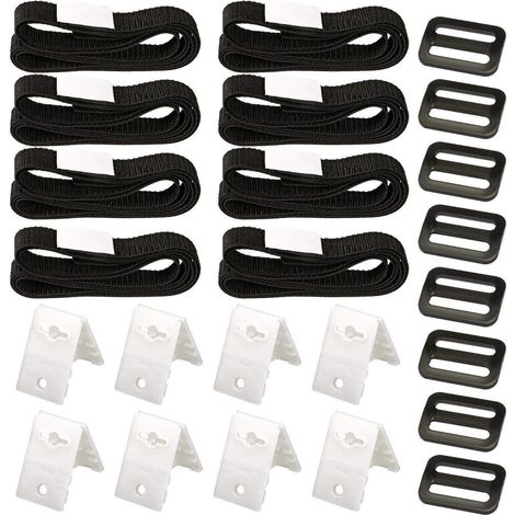 8PCS Sangle De Piscine Durable Kit De Fixation Pour Bâche Solaire De Piscine Kit De Fixation Pour Bache Piscine Sangle De Bâche À Bulle Kit De Sangle Pour Enrouleur De Couverture Solaire (1/5)