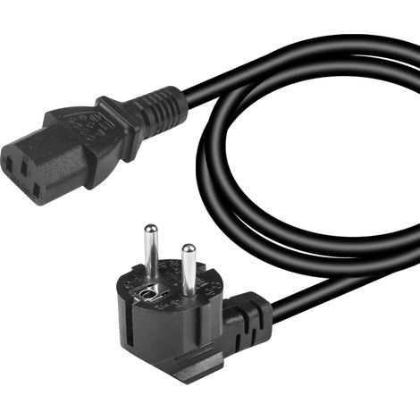 1 Câble Alimentation, Prise UE 3 Broches, Cordon 1,5m 10A, Pour PC Imprimante Moniteur (1/4)