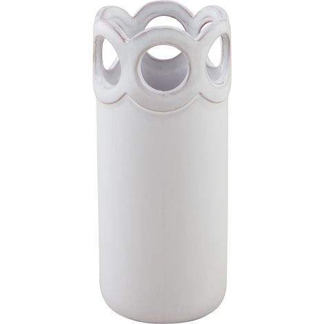 Vase festonné Blanc 16,5 cm x 7 cm (1/2)