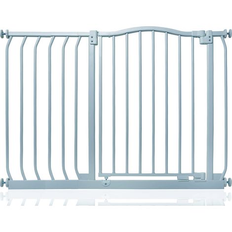 Safetots Barrière De Sécurité Supérieure Avec Design Courbé, Barrière De Sécurité À Pression, 98cm - 107cm, Gris Mat