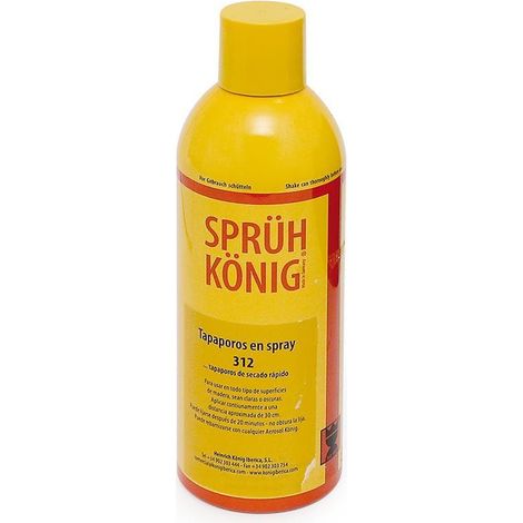 KONIG spray laca tapaporos universal 400ml. , LACAS TAPAPOROS 400mlPara utilizar sobre barnices, décor y laminados. Para el pulverizado sin preparaciónde