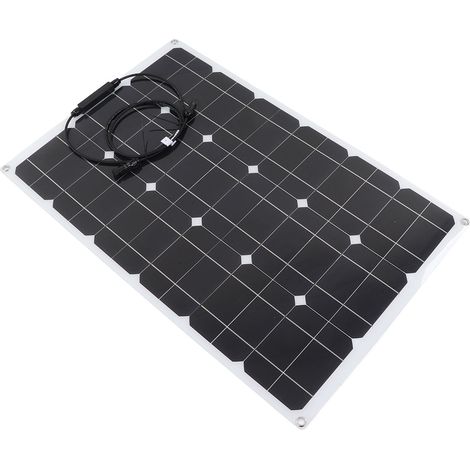 Kit panneau solaire flexible 80W silicium monocristallin avec régulateur de charge 40A pour camping-car (1/5)