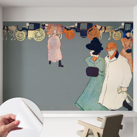 Selbsthaftend Tapete für Wohnzimmer Schlafzimmer Küche - Wanddekoration Kutschen-Outfits 152x104 cm (1/5)