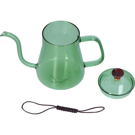 Bouilloire à bec Long, grande capacité, résistante à la chaleur, facile à nettoyer, cafetière à bouche verte