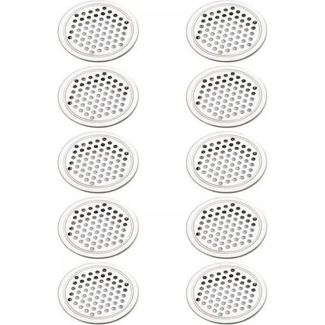(53mm) 20 Pièces Grille Aeration Ronde Inox Grille de Ventilation Aeration Couvercle Cercle pour Armoire Placard Air évacué Grille d'évacuation Ventilation pour Cuisine Meubles Bouche Aération (1/4)