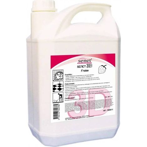 SENET - Détergent sol 3D - Parfum fraise - 5L (1/3)