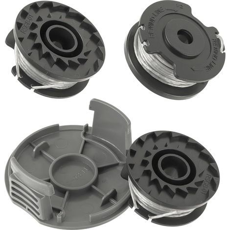 Spulen F016800569/F016800385, Länge 4 m Ø 1,6 mm für Bosch EasyGrassCut Akku-Rasentrimmer 23/26/18/18-230/18-260/18-26 und Spulenabdeckung F016F05320 (3 Spulen + 1 Abdeckung)