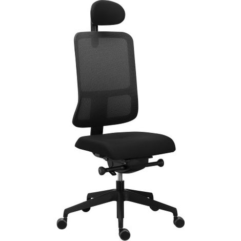 Chaise de bureau Ofys maille avec appui-tête noir - Maxiburo (1/5)