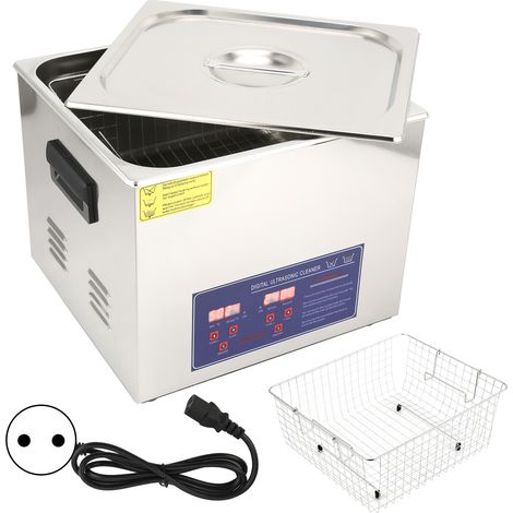 Nettoyeur Ultrasonique 60W avec Minuteur Digital et Chauffage, Machine à Laver pour Bijoux et Lunettes, Prise UE 220V, PS-60AEU (1/5)