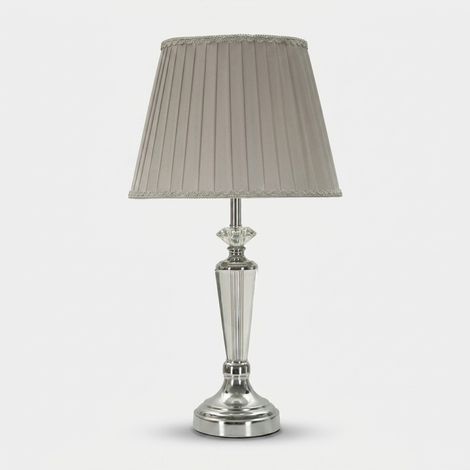 Lampe de table argentée cm ø 30x56 (1/5)
