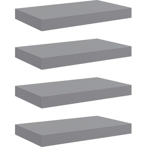 Maison Exclusive - Schwebende Wandregale 4 Stk. Grau 40x23x3,8cm