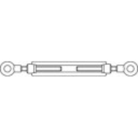 TOOLCRAFT 136611 Tenditore occhiello - occhiello M8 Acciaio galvanizzato zinco DIN 1480 1 pz.