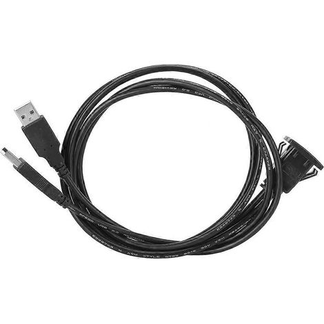 USB 2.0 Verlängerungskabel mit zwei Schnittstellen, wasserdicht, für Datenübertragung im Auto, Armaturenbrett, Adapterkabel, 2 m / 6,6 ft