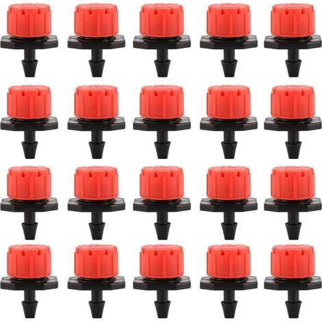 Lot de 100 goutteurs pour arrosage automatique, buses d'arrosage de jardin, irrigation goutte à goutte automatique réglable à 360° pour plantes (1/5)