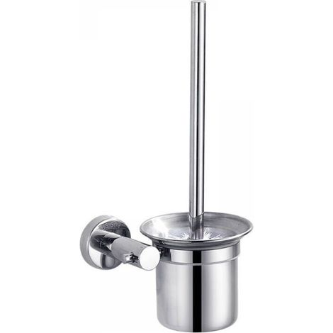 Toilet Brush and Holder, Bathroom Cleaning Brush Kit, Stainless Steel Toilet Brush, 32cm (1/3)
