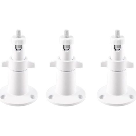 Lot de 3 supports muraux en métal blanc pour caméras de sécurité intelligentes Arlo – Support intérieur/extérieur réglable pour caméras Arlo et autres modèles compatibles (1/4)