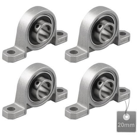 Stehlager, Kugellager, Lager aus Zinklegierung, Stehlager, Kugellager, mit massiver Gusseisenbasis (Größe: 20 mm)