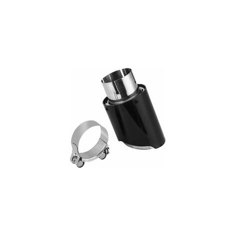 Universelles Auspuffendrohr für Autos, Edelstahl, 63–89 mm, Endrohr aus Kohlefaser, Auspuffblende