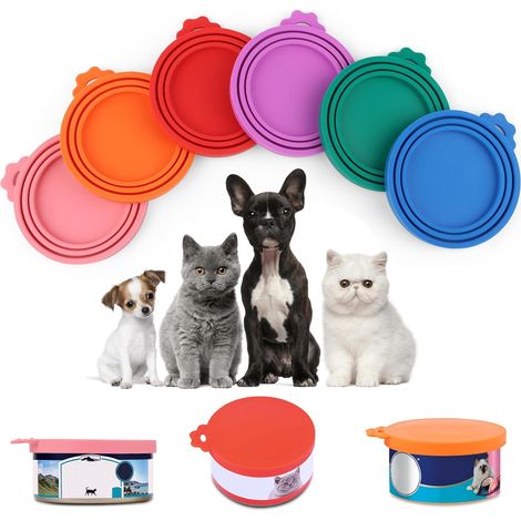 Pcs Silicone Canning Lids, Silicone Pet Cover Can Covers For Multiple Sizes (1/5)