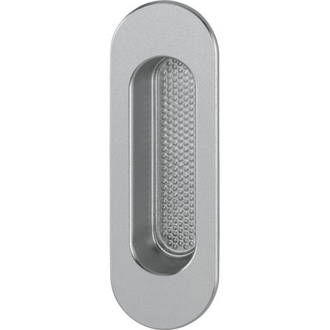 Hoppe Hebeschiebetürmuschel oval Aluminium Edelstahl Effekt Modell 422-3 (1/3)