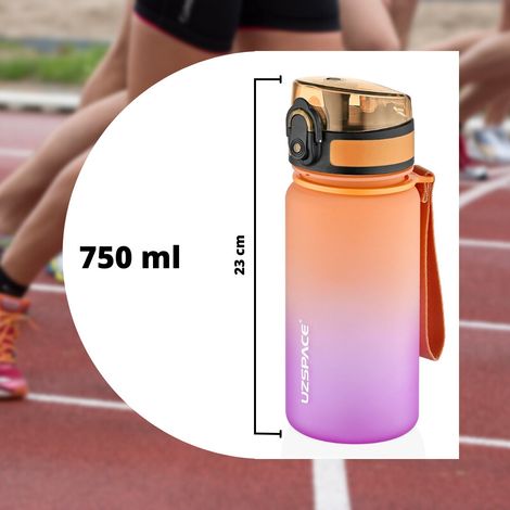 TrAdE Shop Traesio - Borraccia Sportiva Da 750 Ml Con Chiusura Salvagoccia Per Sport Scuola Campeggio - (1/2)