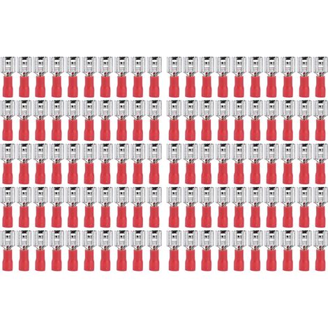 Connecteur de fil à pelle isolé, 100 pièces, borne à sertir électrique en cuivre PVC pour ménage 22-16AWGFDD 1.25 – 250 (1/5)