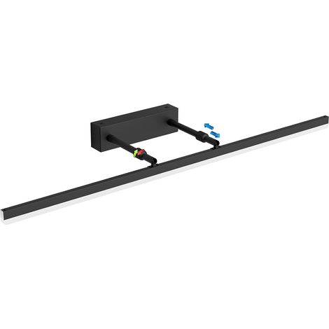 Applique murale de salle de bain 80 cm, IP44, 20 W, 1300 lm, style moderne, blanc froid 6000 K (noir) [Classe énergétique F] (1/5)