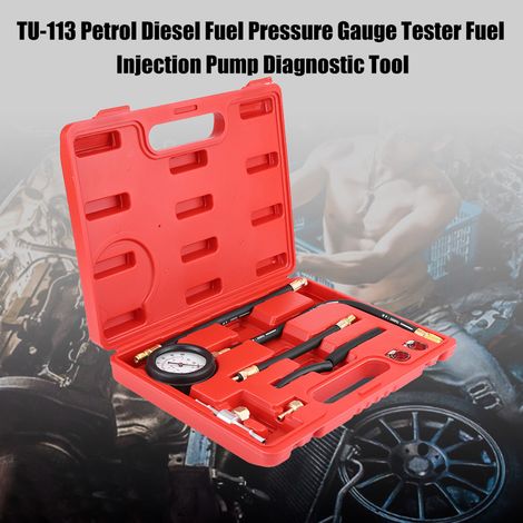 TU-113 Testeur de pression de carburant essence Outil de diagnostic de pompe d'injection de carburant (1/5)