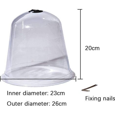 Lot de 6 cloches de jardin réutilisables en plastique pour protéger les semis et les plantes d'extérieur. (1/5)