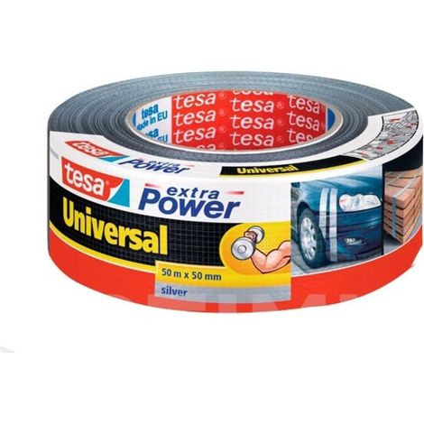 Cinta americana universal extra power 50 m x 50 mm plata (1/3)