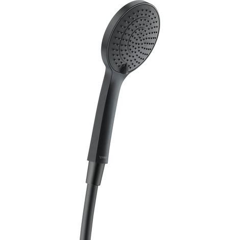Sistema de ducha Duravit universal, con función de ahorro de agua, con 3 tipos de chorro (lluvia, lluvia intensa, lluvia suave), negro mate (1/4)