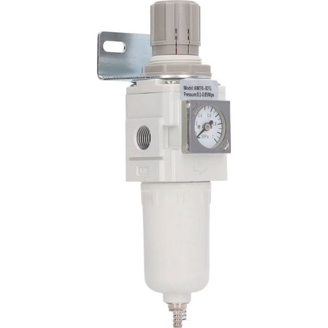 Filtre régulateur de pression AW20-02G, raccord pneumatique G1/4, accessoire compresseur, entrée/sortie filetée, outil tuyauterie. (1/5)