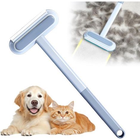 3-in-1 Pet Hair Brush, 43 x 18.5 cm Handle, for Dogs and Cats - Ergonomic Brush for Sofas, Beds and Carpets - AquaForge (1/5)
