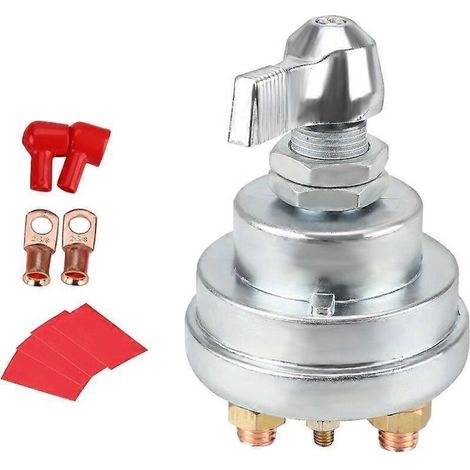 1. Interrupteur de coupure de batterie 12V 200A pour voiture, camping-car et bateau – commutateur marche/arrêt. (83 caractères) (1/4)