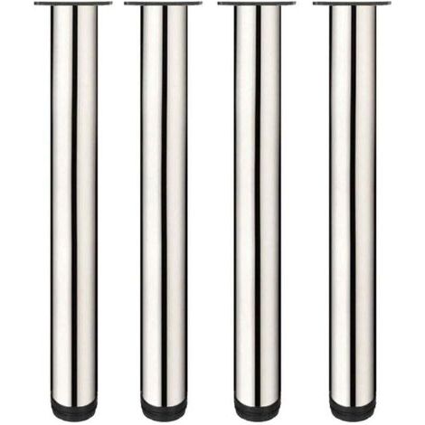 FOREHILL 4x verstellbare Möbelbeine – Tischbeine aus Edelstahl inkl. Schrauben – 50 cm