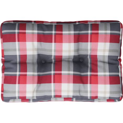 Maison Exclusive - Cuscino per Pallet a Quadri Rossi 50x40x12 cm in Tessuto